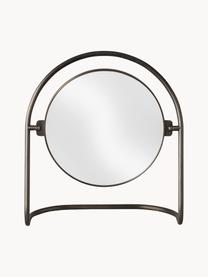 Miroir de maquillage rond Nimbus, Brun foncé, larg. 24 x haut. 26 cm