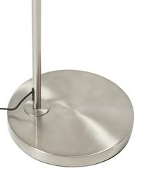 Große Bogenlampe Niels, Lampenfuß: Metall, gebürstet, Lampenschirm: Textil, Schwarz, Chromfarben, H 218 cm