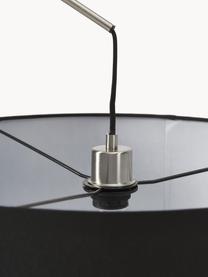 Grand lampadaire arc moderne chrome-noir Niels, Noir, gris chrome, haut. 218 cm