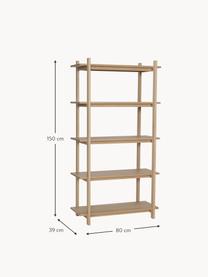 Estantería de madera de roble Epoch, Madera de roble

Este producto está hecho de madera de origen sostenible y con certificación FSC®., Madera de roble, An 80 x Al 150 cm