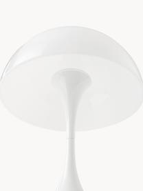 Mobiele dimbare LED tafellamp Panthella, H 24 cm, Lampenkap: acrylglas, Acrylglas wit, Ø 16 x H 24 cm