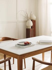 Eettafel Jackson met tafelblad in marmerlook, verschillende formaten, Tafelblad: keramische steen, Marmerlook wit, eikenhout gelakt, B 180 x D 90 cm