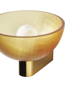 Dimmbare LED-Wandleuchte Fata, Lampenschirm: Thermoplastischer Kunstst, Lampenfuß: recyceltes ABS mit Metall, Goldfarben, B 16 x T 17 cm