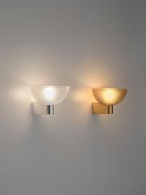 Lampada da parete dimmerabile a LED Fata, Paralume: materiale termoplastico, Dorato, Larg. 16 x Prof. 17 cm