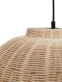 Suspension artisanale en rotin Chand, Beige, Ø 45 x haut. 43 cm