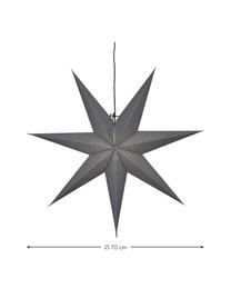 Estrella luminosa de papel Ozen, Papel, Gris, Ø 70 cm