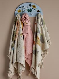 Babyplaid Abaas met franjes, 52% gerecycled katoen, 32% polyester, 10% acryl, 6% rayon, Beige, meerkleurig, B 80 x L 100 cm