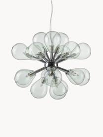 Dizajnová závesná lampa z tónovaného skla Galeno, Modrá, Š 47 x V 40 cm
