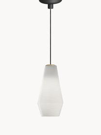 Lampada a sospensione in vetro soffiato Olivia, Paralume: vetro, Bianco, Ø 13 x Alt. 27 cm