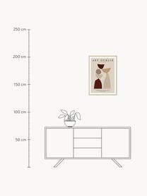 Gerahmter Digitaldruck Figures, Bild: Digitaldruck auf Papier, Rahmen: Holz, Mitteldichte Holzfa, Front: Glas, Beige- und Brauntöne, B 52 x H 72 cm