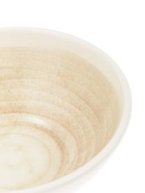 Ručne vyrobená miska Pure, 6 ks, Keramika, Béžová, biela, Ø 16 cm