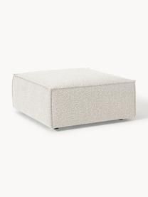 Pouf en tissu bouclé Lennon, Bouclé blanc cassé, larg. 88 x prof. 88 cm