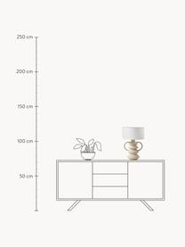 Tafellamp Luvi in organische vorm, Lampvoet: metaal, Lampenkap: glas, Roodbruin, Ø 32 x H 47 cm