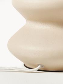 Lampe à poser de forme organique Luivi, Blanc, beige, Ø 32 x haut. 47 cm