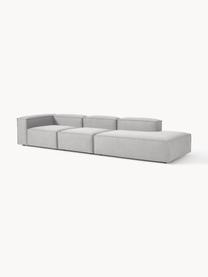 Diván modular grande Lennon, Tapizado: 100% poliéster Alta resis, Estructura: madera contrachapada de p, Patas: plástico Este producto es, Tejido gris, An 357 x F 119 cm, reposabrazos derecho