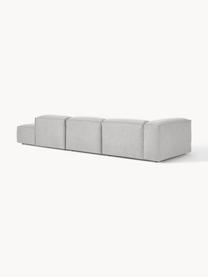 Diván modular grande Lennon, Tapizado: 100% poliéster Alta resis, Estructura: madera contrachapada de p, Patas: plástico Este producto es, Tejido gris, An 357 x F 119 cm, reposabrazos derecho