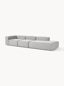 Modulaire XL chaise longue Lennon, Bekleding: 100% polyester De slijtva, Frame: massief grenenhout, multi, Poten: kunststof Dit product is , Geweven stof grijs, B 357 x D 119 cm, armleuning links