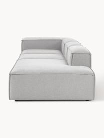 Modulaire XL chaise longue Lennon, Bekleding: 100% polyester De slijtva, Frame: massief grenenhout, multi, Poten: kunststof Dit product is , Geweven stof grijs, B 357 x D 119 cm, armleuning links