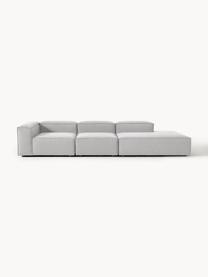 Modulaire XL chaise longue Lennon, Bekleding: 100% polyester De slijtva, Frame: massief grenenhout, multi, Poten: kunststof Dit product is , Geweven stof grijs, B 357 x D 119 cm, armleuning links