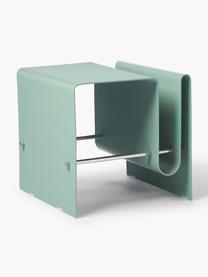 Stolik pomocniczy z metalu Julia, Metal malowany proszkowo, Miętowy zielony, S 50 x W 45 cm
