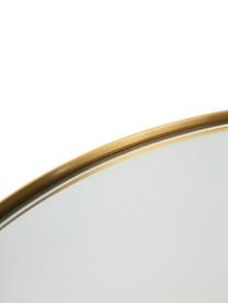 Owalne lustro ścienne z metalową ramą Lucia, Odcienie złotego, S 40 x W 70 cm