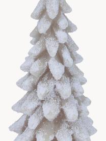 Vela navideña pino Tree, Cera, Gris claro, blanco, Ø 10 x Al 20 cm