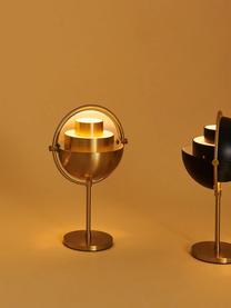 Lámpara de mesa regulable con USB Multi-Lite, portátil, Aluminio recubierto, Dorado brillante, Ø 15 x Al 30 cm