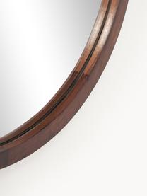 Lustro ścienne z drewnianą ramą i wieszakiem Ali, Brązowy, odcienie złotego, S 130 x W 155 cm