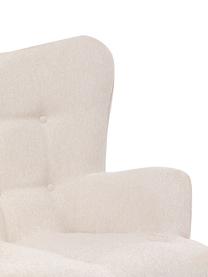 Fauteuil à oreilles Vicky, Tissu couleur crème, larg. 73 x prof. 83 cm