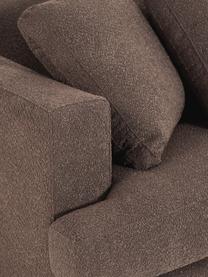 Bouclé-Ecksofa Tribeca, Bezug: Bouclé (93 % Polyester, 6, Gestell: Buchenholz, Kiefernholz, , Bouclé Dunkelbraun, B 274 x T 192 cm, Eckteil rechts