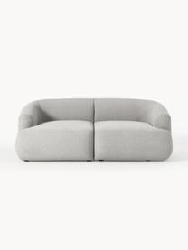 Modulares Bouclé-Sofa Sofia (2-Sitzer), Bezug: Bouclé (100 % Polyester) , Gestell: Fichtenholz, Spanplatte, , Bouclé Hellgrau, B 190 x T 103 cm