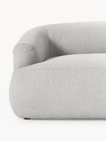 Sofa modułowa Bouclé Sofia (2-osobowa), Tapicerka: Bouclé (100% poliester) D, Stelaż: drewno świerkowe, płyta w, Nogi: tworzywo sztuczne Ten pro, Jasnoszary Bouclé, S 190 x G 103 cm