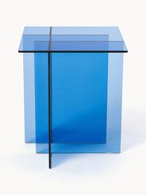 Tavolino in vetro Anouk, Vetro, Blu trasparente, Larg. 42 x Alt. 50 cm