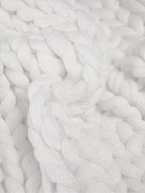 Housse de coussin grosse maille blanc Adyna, Blanc