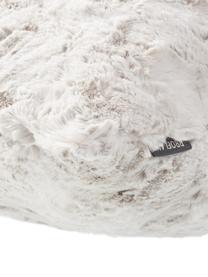 Poszewka na poduszkę ze sztucznego futra Isis, 100% poliester, Jasny szary, S 45 x D 45 cm