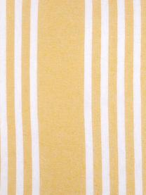 Kussen Mandelieu, met vulling, Katoenmix, Geel, wit, 50 x 50 cm