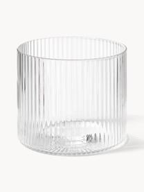 Verres à eau striés soufflés bouche Ripple, 4 pièces, Verre, soufflé bouche, Transparent, haute brillance, Ø 8 x haut. 6 cm, 200 ml