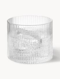 Verres à eau striés soufflés bouche Ripple, 4 pièces, Verre, soufflé bouche, Transparent, haute brillance, Ø 8 x haut. 6 cm, 200 ml