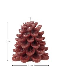 Sviečka Cone, Parafínový vosk, Hrdzavá červená, trblietavá, Ø 13 x V 12 cm