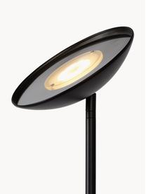 Großer Dimmbarer LED-Deckenfluter Zenith mit Leselampe, Lampenschirm: Metall, Lampenfuß: Metall, Schwarz, H 180 cm