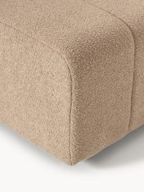 Bouclé-Eckmodul Lena, Bezug: Bouclé (93 % Polyester, 6, Gestell: Buchenholz, Spanplatte, H, Bouclé Beige, B 106 x T 106 cm, Eckteil links