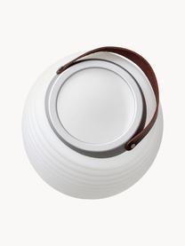 Lampe de jardin LED mobile avec haut-parleur et refroidisseur de bouteille Synergy S, Blanc, brun, Ø 32 x haut. 56 cm