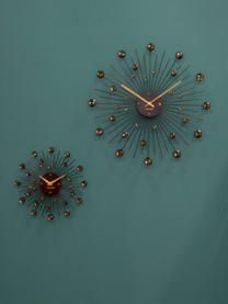 Reloj de pared Sunburst, Metal recubierto, Negro, Ø 50 x F 4 cm