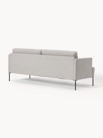 Sofa Fluente (3-Sitzer), Bezug: 80% Polyester, 20% Ramie , Gestell: Massives Kiefernholz, Füße: Metall, pulverbeschichtet, Webstoff Hellgrau, B 196 x T 85 cm