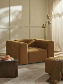 Fluwelen fauteuil Lena, Bekleding: fluweel (100% polyester) , Frame: grenenhout, multiplex, ha, Poten: kunststof, Fluweel okergeel, B 134 x D 106 cm