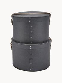 Boîtes de rangement rondes Rut, 2 élém., Anthracite, Lot de différentes tailles