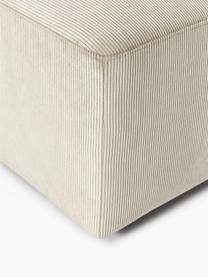 Cord-Hocker Melva, B 99 x T 72 cm, Bezug: Cord (92 % Polyester, 8 %, Gestell: Massives Kiefern- und Fic, Füße: Kunststoff Dieses Produkt, Cord Hellbeige, B 99 x T 72 cm