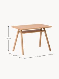 Bureau en chêne pour enfant Growing Green, Bois de chêne, contreplaqué, Chêne, larg. 70 x prof. 45 cm