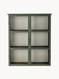 Vitrine Tone uit dennenhout, Frame: dennenhout, Donkergroen, B 85 x H 100 cm