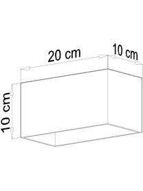 Plafón pequeño Geo, Lámpara: aluminio, Blanco, An 20 x Al 10 cm